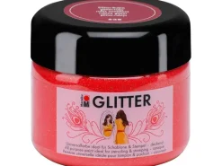 Clearance Marabu Glitter deckend 225 ml Glitter- Rubin