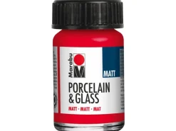 Marabu Starter-Set Porcelain & Glass Matt 15 ml Kirsche