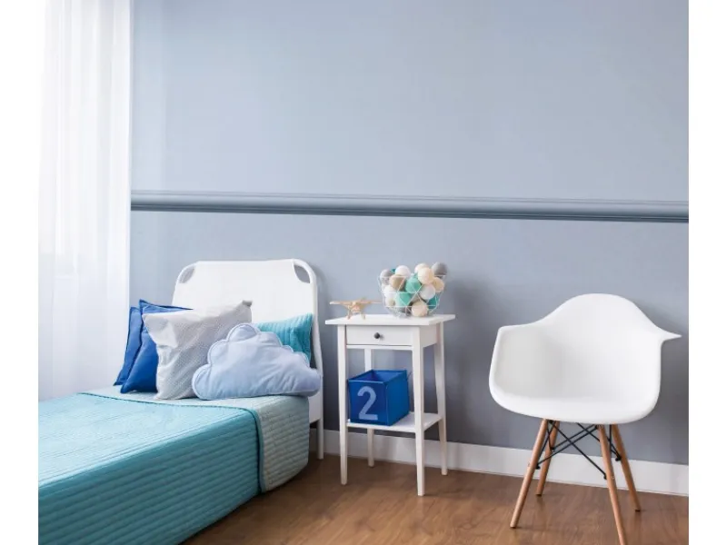 Outlet Marburg Bordüre 5 m x 0,09 cm Streifen Modern Blau FSC®