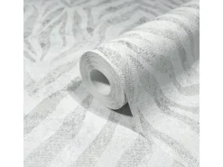 Outlet Marburg Vliestapete GZSZ Zebra-Look Streifen 10,05 m x 0,53 m FSC® Weiß