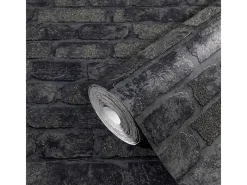 Discount Marburg Vliestapete Imagine Holz/Stein Schwarz