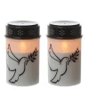 MARELIDA LED Grablichter Grabkerzen Taube Friedhof Trauerlicht Gedenklicht 12cm 2er Set