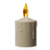 MARELIDA LED Kerze Grabkerze Grablicht Für Laternen H 11,5cm Lichtsensor Bis 500h Beige