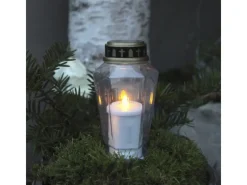 Outlet MARELIDA LED Novenkerze Serene Grabkerze Grablicht Für Grableuchte Flackernd 1000h Weiß