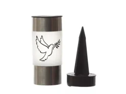 MARELIDA LED Solar Grablichter Grabkerzen Taube Erdspieß Grableuchte Gedenkkerze 2er Set