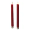 Online MARELIDA LED Stabkerzen Tafelkerzen Spitzkerzen Echtwachs Rustik Optik H 24,5cm Rot 2St