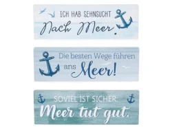 Hot Maritimer Deko Aufsteller 3-fach mit Spruch