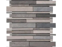 New Marmormosaik Black Grey Creme 30,5 cm x 30,5 cm