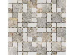 Clearance Marmormosaik Golden Vein Milky White 30,5 cm x 30,5 cm