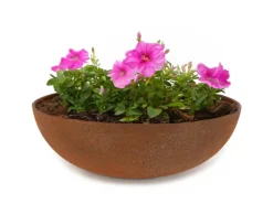 matches21 HOME&HOBBY Pflanzschale für Draussen in Hell-Grau Marmoriert 37 x 10,5 cm