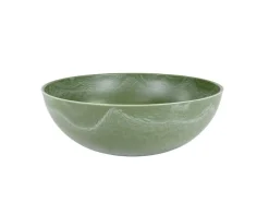 matches21 HOME&HOBBY Pflanzschale für Draussen in Oliv- Marmoriert 25 x 9 cm