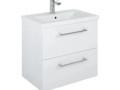 Sale Maximus Waschbeckenunterschrank Cheese 60 cm mit 2 Schubladen Weiß Hochglanz