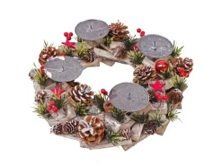 Online MCW Adventskranz H50 Holz ohne Kerzen Grau