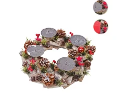 Online MCW Adventskranz H50 Holz ohne Kerzen Grau