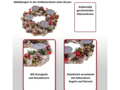 Online MCW Adventskranz H50 Holz ohne Kerzen Grau