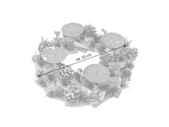 Online MCW Adventskranz H50 Holz ohne Kerzen Grau