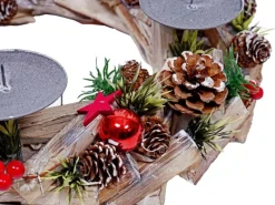 Online MCW Adventskranz H50 Holz ohne Kerzen Grau