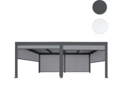 MCW Alu Pergola L41 mit 6x Seitenwand 3x6m