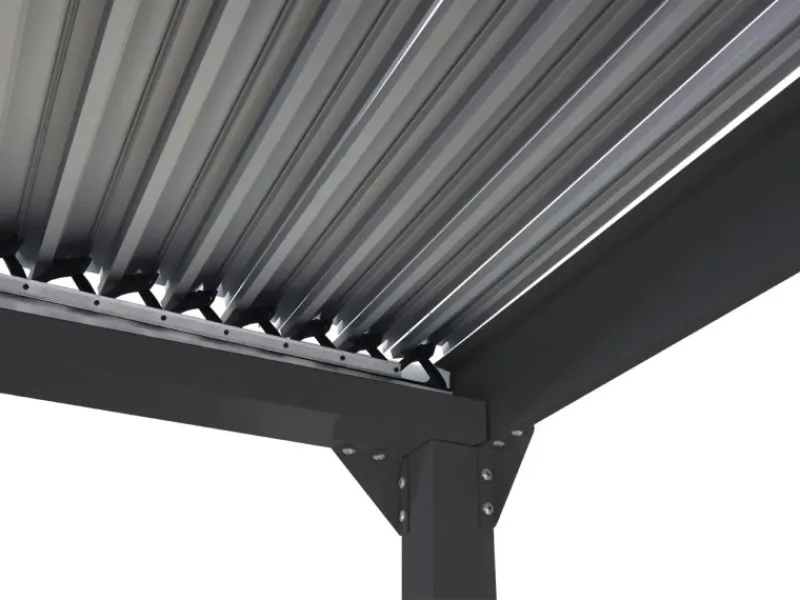 MCW Alu Pergola L41 mit 6x Seitenwand 3x6m