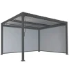 MCW Alu Pergola L41 mit 2x Seitenwand Anthrazit 3x3,7m