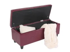 Sale MCW Aufbewahrungs-Truhe Kriens Leder/Kunstleder 112x45x45cm Rot