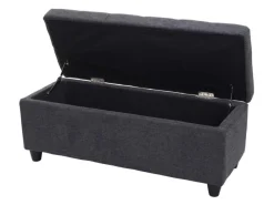 Sale MCW Aufbewahrungs-Truhe Kriens Stoff/Textil 45x114x45cm Dunkelgrau
