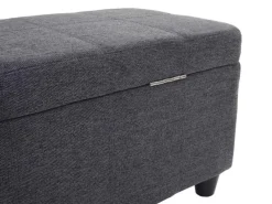 Sale MCW Aufbewahrungs-Truhe Kriens Stoff/Textil 45x114x45cm Dunkelgrau