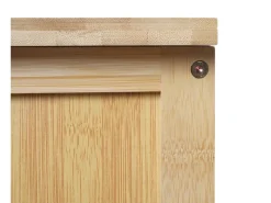 MCW Badezimmerschrank B18 2 Türen Bambus 87x99x33cm