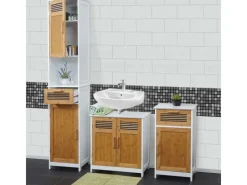 Online MCW Badset A85 Hochschrank Waschbeckenunterschank Kommode