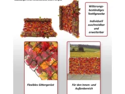 MCW Balkonsichtschutz N77 500x100cm Blatt - 500x100cm Blatt Dunkel