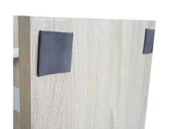 New MCW Bücherregal A27 5 Ebenen -Optik Metall Weiß Eiche