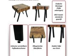 Clearance MCW Beistelltisch L54 Dunkle Wildeiche