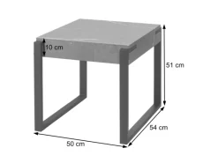 MCW Beistelltisch L53 Marmor-Optik Grau