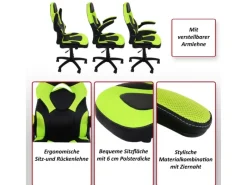 Hot MCW Bürostuhl K13 Schwarz-Weiß