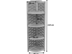Sale MCW Eckregal K85 Geflecht Braun