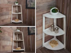 MCW Eckregal K44 Shabby Weiß