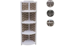 Discount MCW Eckregal K85 Geflecht Braun Weiß