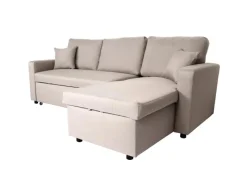 Discount MCW Ecksofa mit Bettkasten L17 Beige