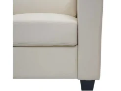 MCW 3er Sofa Lille Kunstleder Creme