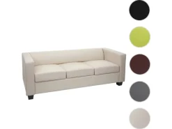MCW 3er Sofa Lille Kunstleder Creme
