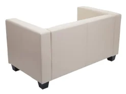 Sale MCW 2er Sofa Lille Leder Creme Cremeweiß