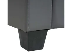 Outlet MCW 2er Sofa Moncalieri Kunstleder Dunkelgrau