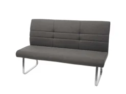 Outlet MCW Esszimmer-Set G55Bank Küchenstuhl Stuhl Grau-Braun Bank 180cm
