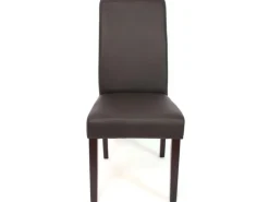 Clearance MCW Esszimmerstuhl Cesena 2er Set Kunstleder Matt Dunkle Füße Braun
