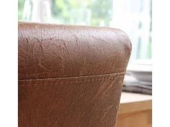 Best MCW Esszimmerstuhl Littau Textil 4er-Set Textil Wildlederimitat Beine Struktur - Eiche Braun