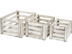 Sale MCW Holzkiste C56 3er-Set Shabby Weiß