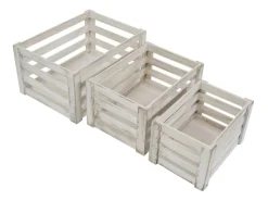 Sale MCW Holzkiste C56 3er-Set Shabby Weiß