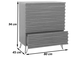 New MCW Kommode M49 3 Schubladen Natur