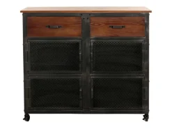 MCW Kommode N28 Schwarz Braun