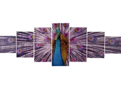 MCW Leinwandbild H375 XL Pfau 7-tlg.